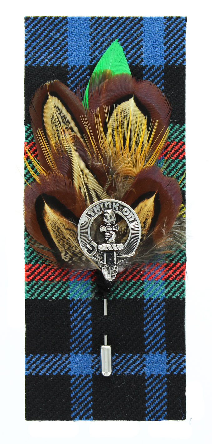 Clan Badge Feather Pin, Clan MacLellan